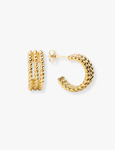 TRIPLE TWIST Hoops